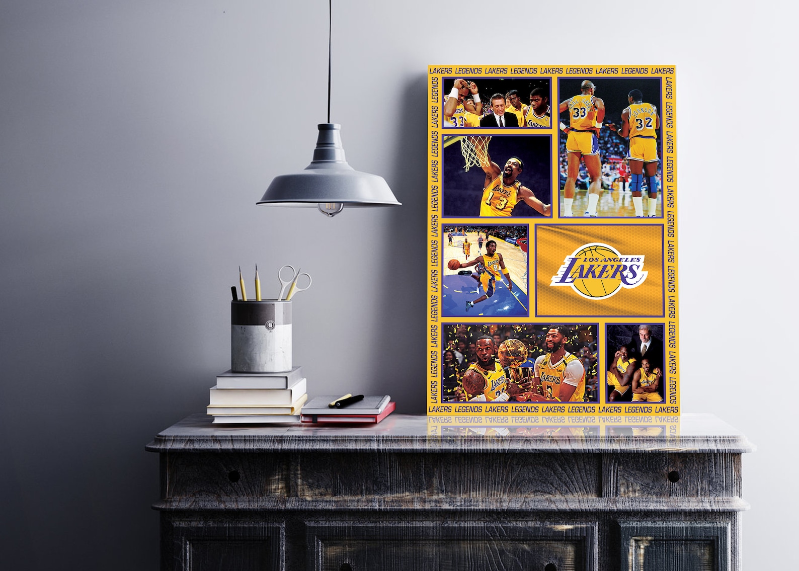 Los Angeles Lakers Legends Poster. NBA Poster. LA Lakers Wall Etsy