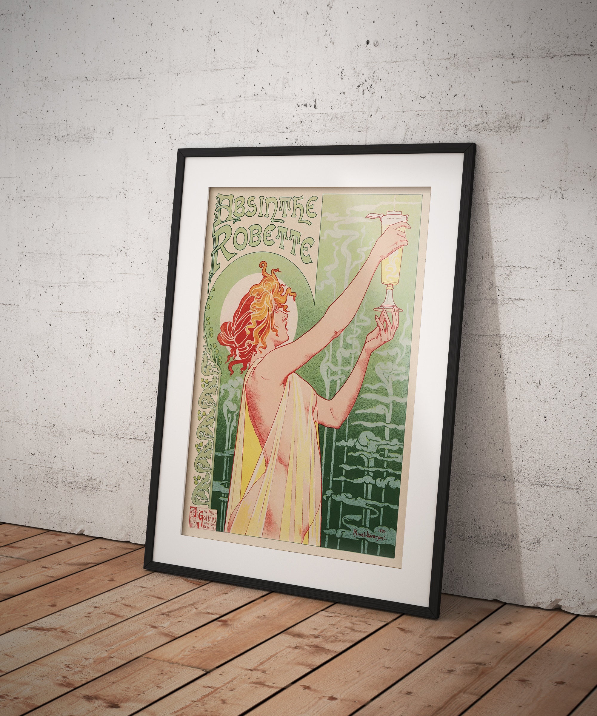 Absinthe Robette Vintage Alcohol Art Advert Poster Vintage Etsy