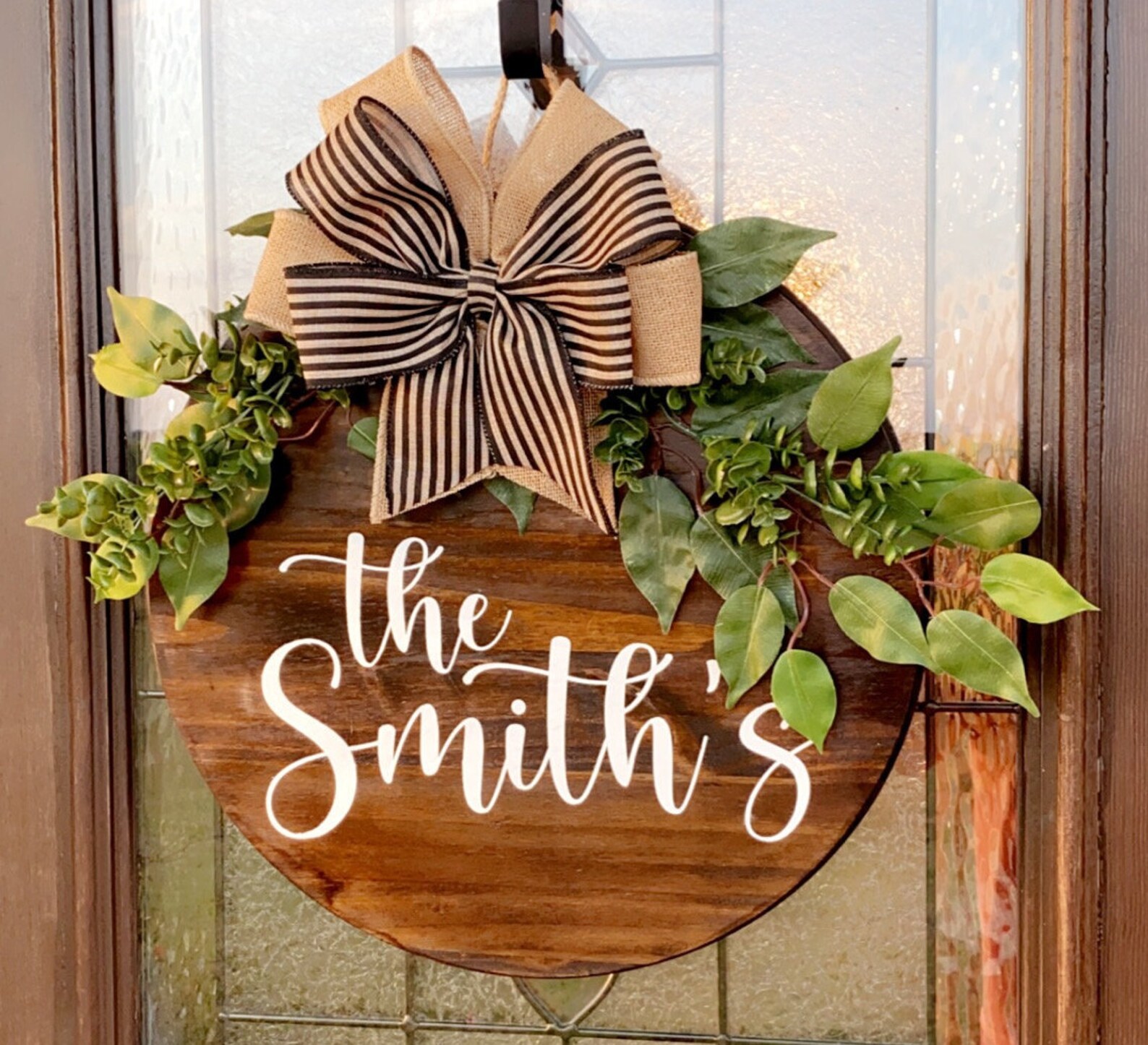 Family Name Custom Door Hanger Family Name Door Hanger Last Name