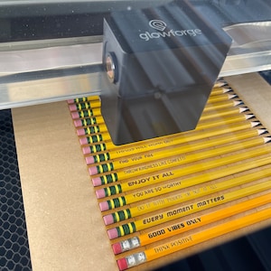 Pencil Jig for Laser use on 1/8" material - perfect aligned engrave every time - Digital File