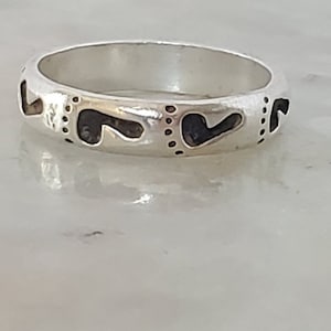Foot Stacking Band - Walk With Me - Sterling Silver