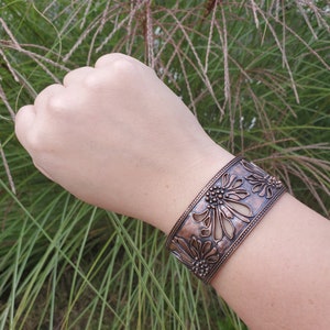 Bronze Daisy Cuff