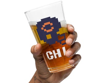 Chicago Retro Tecmo Bowl Pint Glass