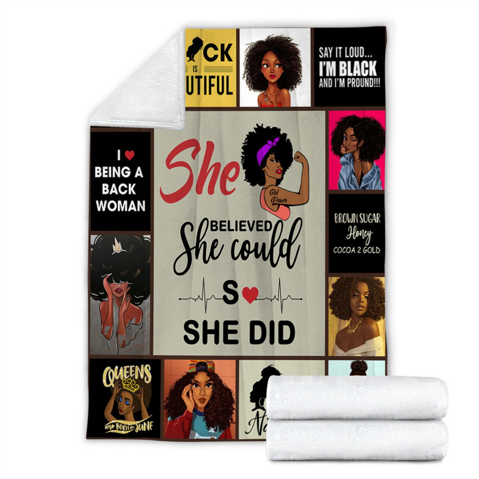 Being A Black Woman Fleece Blanket Black girl African America Etsy