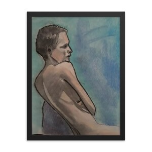 Abstract Woman Framed Art, Pastel Woman