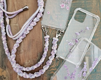 Phone shoulder strap case - phone shoulder strap - bag - camera handle - phone case strap - lanyard - phone strap - macrame