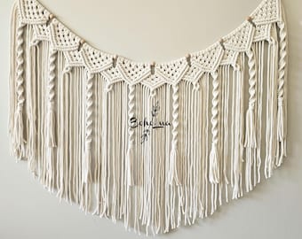 Macrame Photo Background Garland - Macrame Curtain - Wedding - Birthday - Baby Room - Headboard - Living Room - Zen Wall Hanging