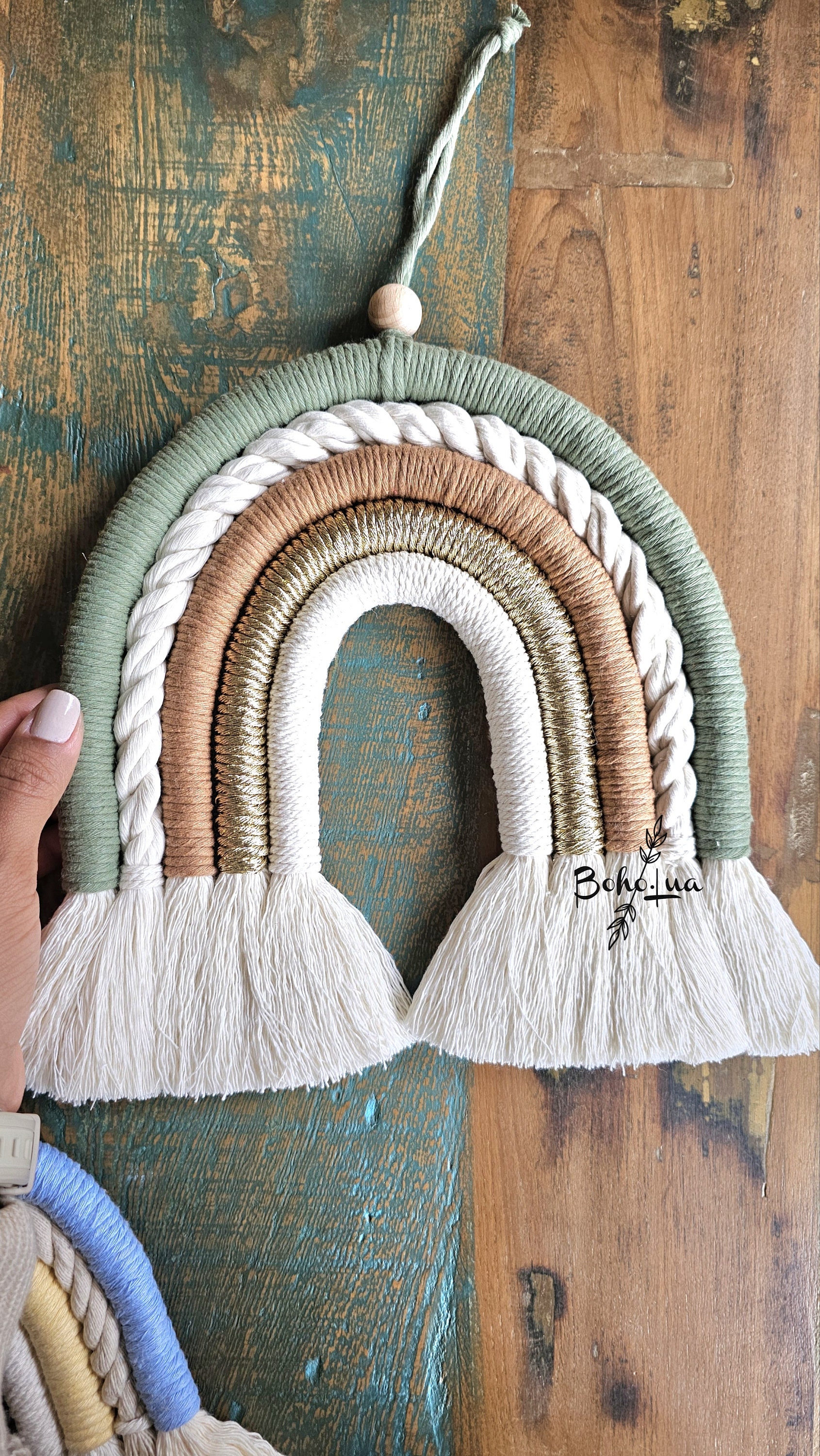 Large decorative Rainbow in SOFTNESS - decoration - baby room - child - girl - boy - childcare - accessories - macrame