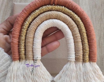 Lurora2021 Regenbogen Schlüsselanhänger Makramee - Handgemacht Für Taschen & Rucksäcke