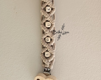 Macrame Pacifier Clip - Children - Baby - Newborn - Pregnancy - Girl - Boy - Pacifier Accessory