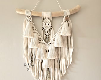 PRAIA duo Color wall rug - decoration - wall - macrame - bedroom - living room - entrance - suspension