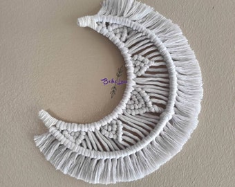 Moon LUNA LUA macrame decoration for bedroom - baby - child - girl - moon - birthday gift - birth - chakras - reiki - baptism