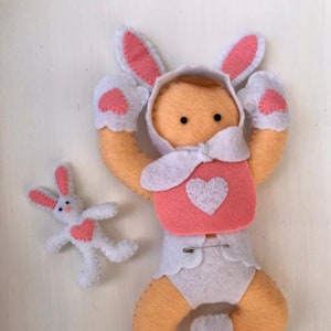 PDF pattern Baby doll, waldorf doll, baby felt pattern, baby doll, baby clothes.