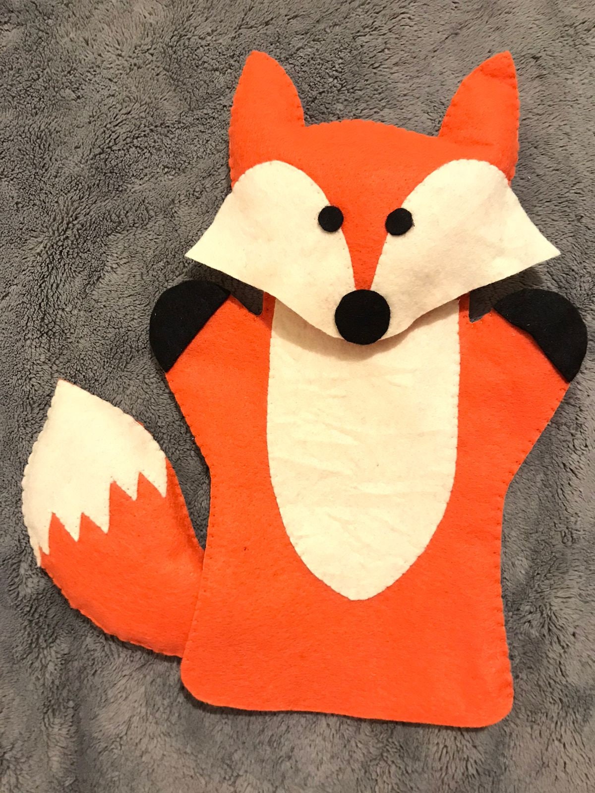 PDF Puppet Pattern Fox Puppet Pattern DIY Kids Puppet Etsy