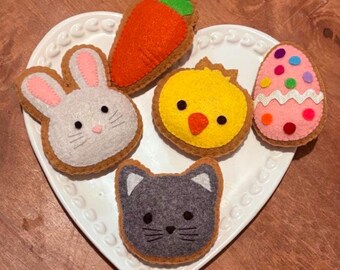 Easter cookies role play food, cookies garland , easter felt Ornament,  easter cookies decor, easter felt cookies, felt food, easter decor.