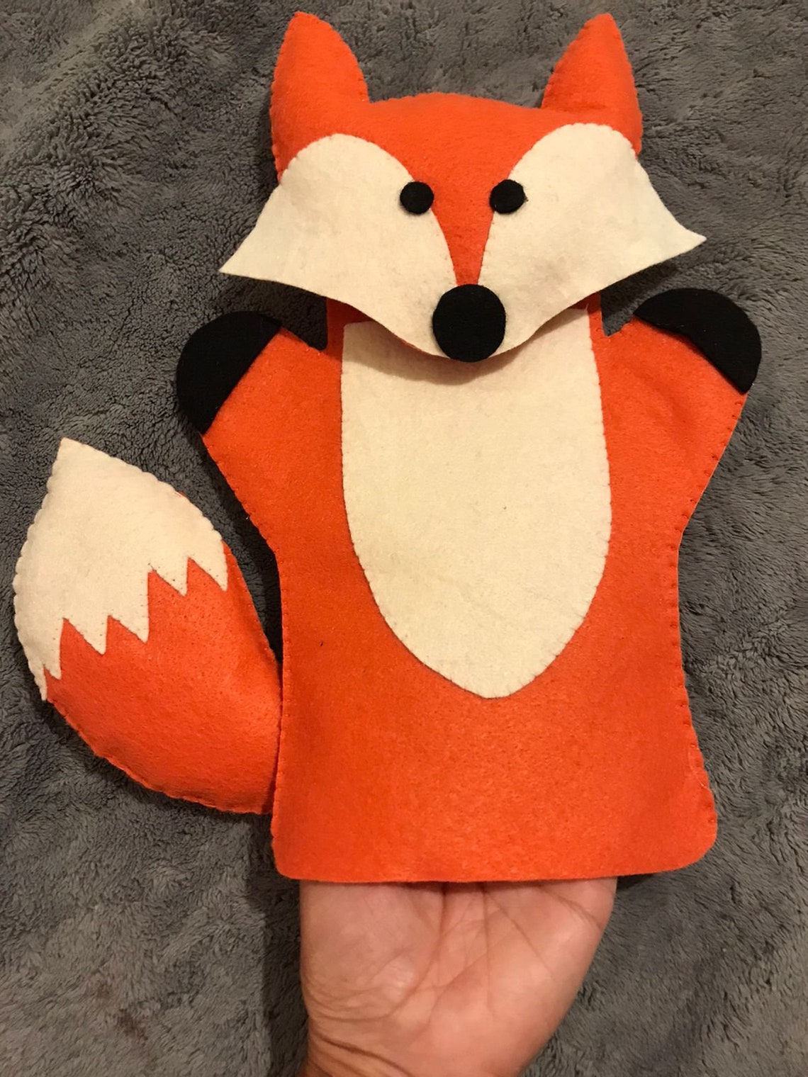 PDF Puppet Pattern Fox Puppet Pattern DIY Kids Puppet Etsy