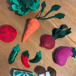 Filz-Gemüse-Muster, Filz-Gemüse, Kinderspielzeug, Montessori-Spielzeug, Filz-Lebensmittel, Filz-Ornamente