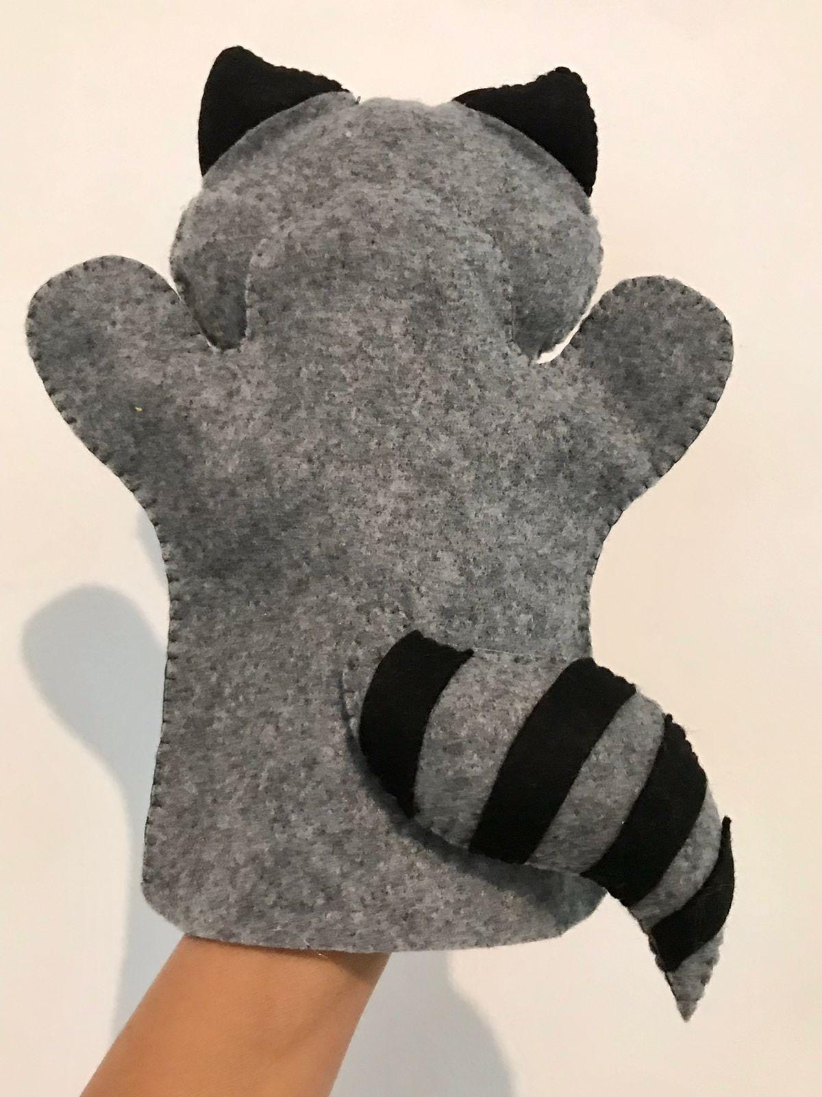PDF Racoon Puppet Pattern, DIY Puppet Pattern, DIY Racoon Kids Puppet ...