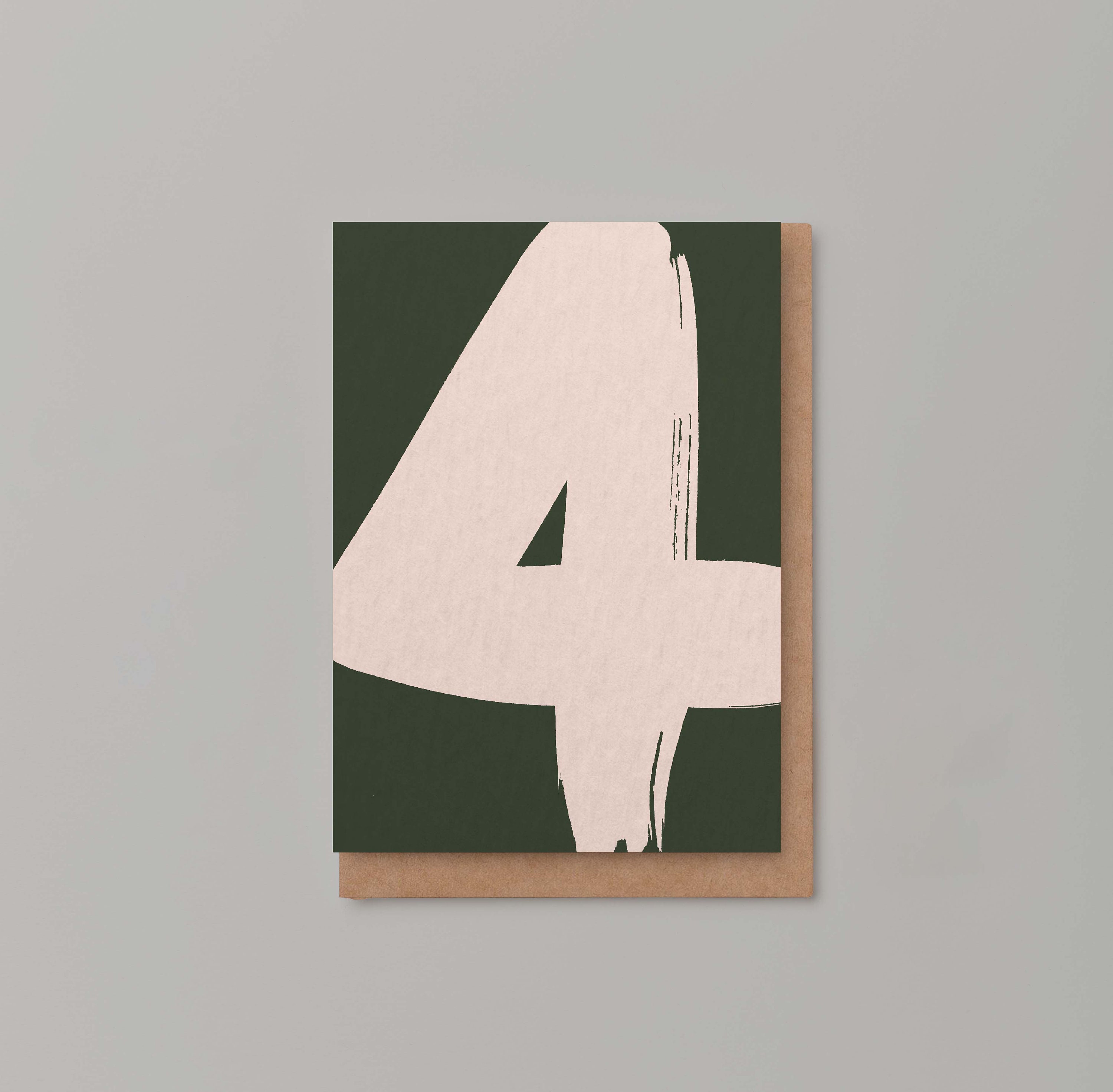 Fourth Birthday Brush card