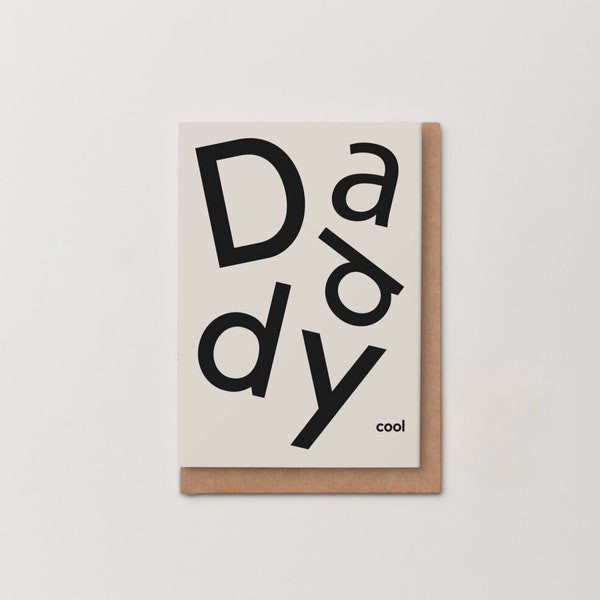 Type 'Daddy Cool' Fathers day card