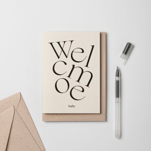 Carte de bienvenue bébé nouveau-né