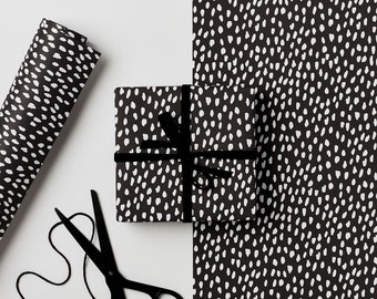 White Dash wrapping paper (3 folded sheets)