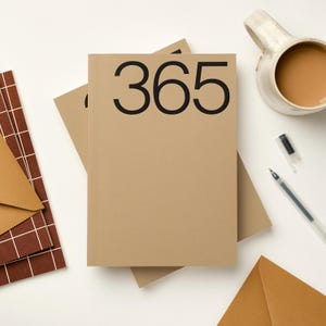 Undated A5 Planner Lay Flat Day Per Page Noce Brown Foiled Cover Sustainable Luxury UK Made