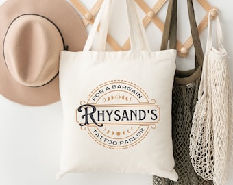 Rhysand Tattoo Parlor Tote Bag ACOTAR Tote Bag ACOMAF Acowar Rhysand Tote Night Court Tote ACOTAR Merch Gift Sarah J Maas Merch Bookish Tote