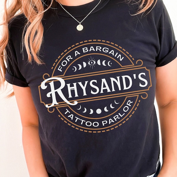 Rhysand Tattoo Parlor Shirt Comfort Colors ACOMAF Shirt Rhysand Shirt ACOTAR Night Court Merch Gift Clothing Sarah J Maas Booktok Shirt Tee