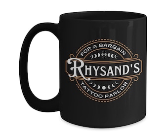 Rhysand's Tattoo Parlor Mug A Court of Thorns and Roses Mug Night Court Coffee Mug ACOTAR Mug ACOTAR Merch Feyre Tattoo Bookish Mug