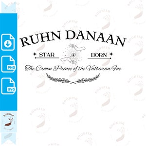 Ruhn Danaan Svg & Png Files Crescent City Svg Files Starborn Svg Download Crescent City Svg Designs Bookish Svg Crescent City Cut Files