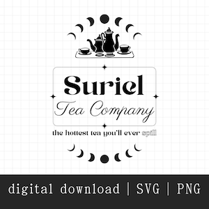 Suriel Tea Co Svg & Png Files Acotar Svg for Cricut Night Court Png A Court of Thorns and Roses Svg Bookish Svg Cricut Cut File Sublimation