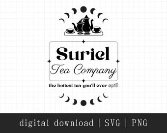 Suriel Tea Co SVG & Png-Dateien Acotar SVG für Cricut Night Gericht Png A Gericht der Dornen und Rosen