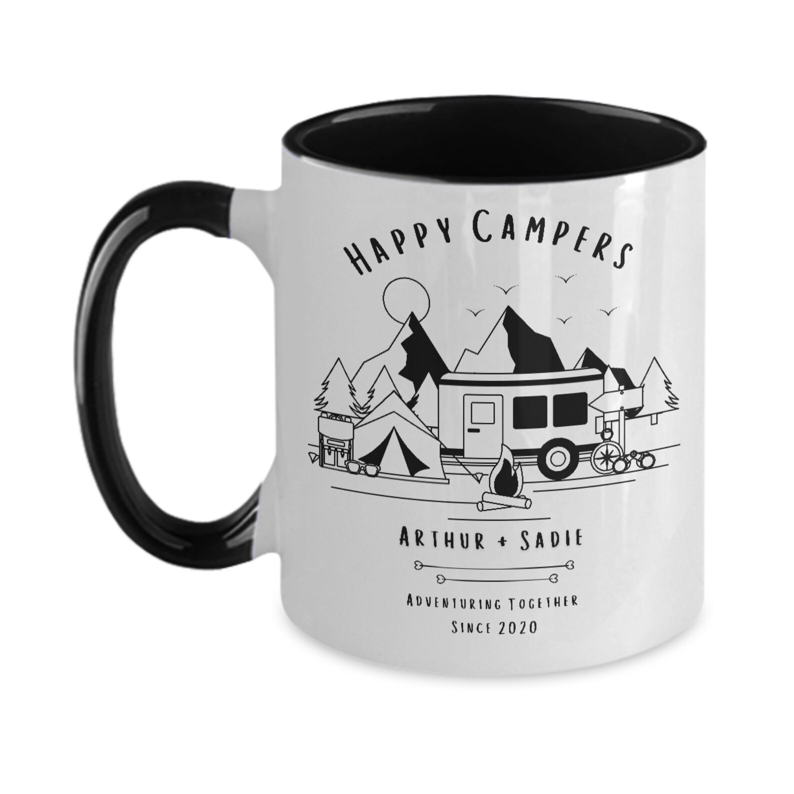 PERSONALIZED Happy Camper Custom Mug Adventuring Together Etsy