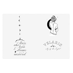 ACOTAR Stickers A Court of Thorns and Roses Sticker Sheet Feyre Tattoo Sticker Velaris Sticker To The Stars Sticker SJM Licensed Merch