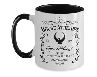 Spice Melange Coffee Mug Two Tone Multiple Color Options | Dune Mug | Dune Fan Gift | Dune Coffee Mug | House Atreides | Arrakis Coffee Mug