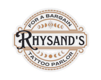 Rhysand Tattoo Parlor Sticker ACOTAR Sticker A Court of Thorns and Roses Sarah J Maas Stickers Night Court Decal SJM Licensed Merch