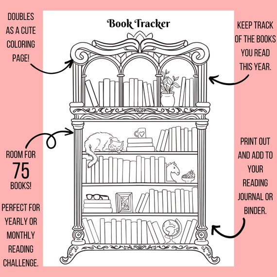 Book Tracker | Reading Journal, Reading Tracker, Reading Log, Bookshelf  Tracker, Digital Planner Insert, Book tracker, Book Planner