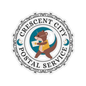 Crescent City Postal Service Sticker Crescent City Sticker Sarah J Maas Stickers Crescent City Otter Post Decal SJM Merch Crescent City Gift