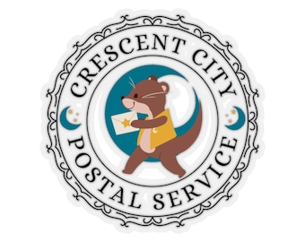 Crescent City Postal Service Sticker Crescent City Sticker Sarah J Maas Stickers Crescent City Otter Post Decal SJM Merch Crescent City Gift