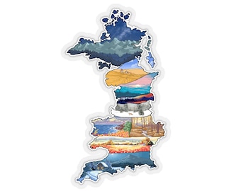 Naklejka na mapę Prythian Naklejka ACOTAR Naklejki Sarah J Maas Naklejka Prythian Dwór cierni i róż Naklejka na nocny dwór ACOTAR Towar prezentowy