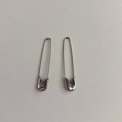 Safety Pin Earrings Etsy