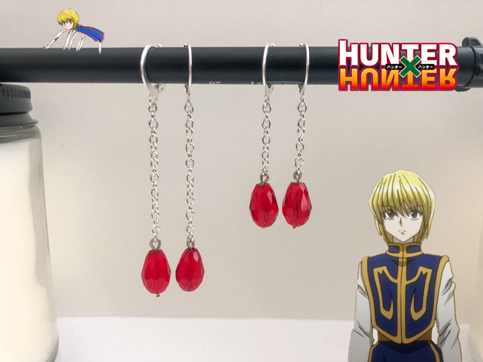 Kurapika Inspired Earrings hxh Anime Earrings Etsy