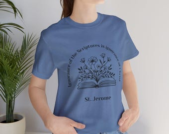 Sankt Jerome citat katolsk t-shirt