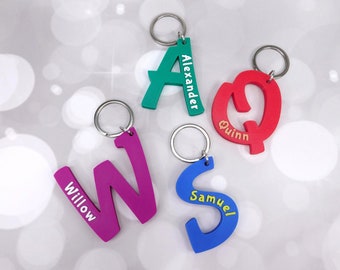 Personalised Letter Bag Tag - Custom Name, Your Choice of Colors