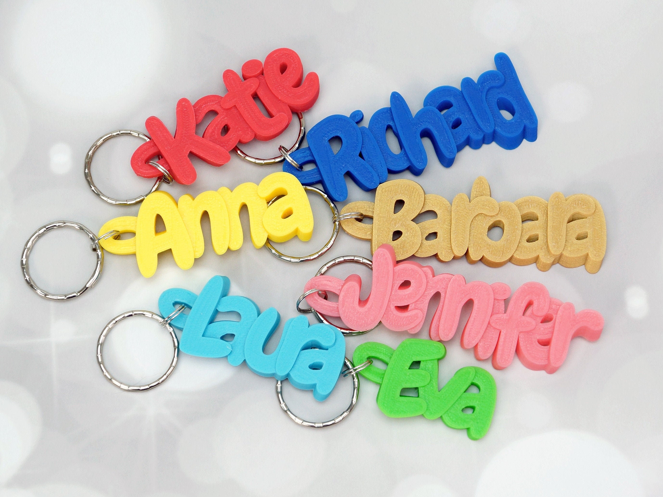 Custom Name Keyring Personalised Name Keychain School Bag Etsy Australia