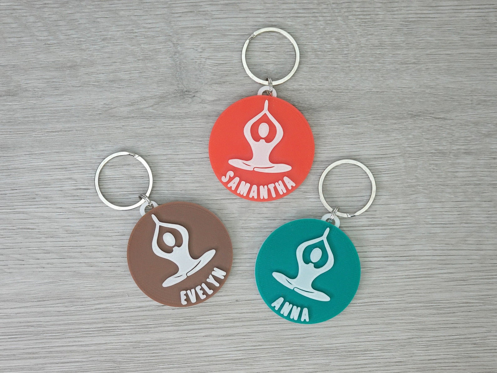 Custom keychain - Personalized yoga Gift for Him