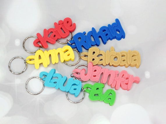 Personalised School Bag Tag (Style 1): Custom Name, Your Choice of Color