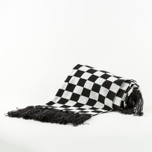 Checkered Fringe Scarf