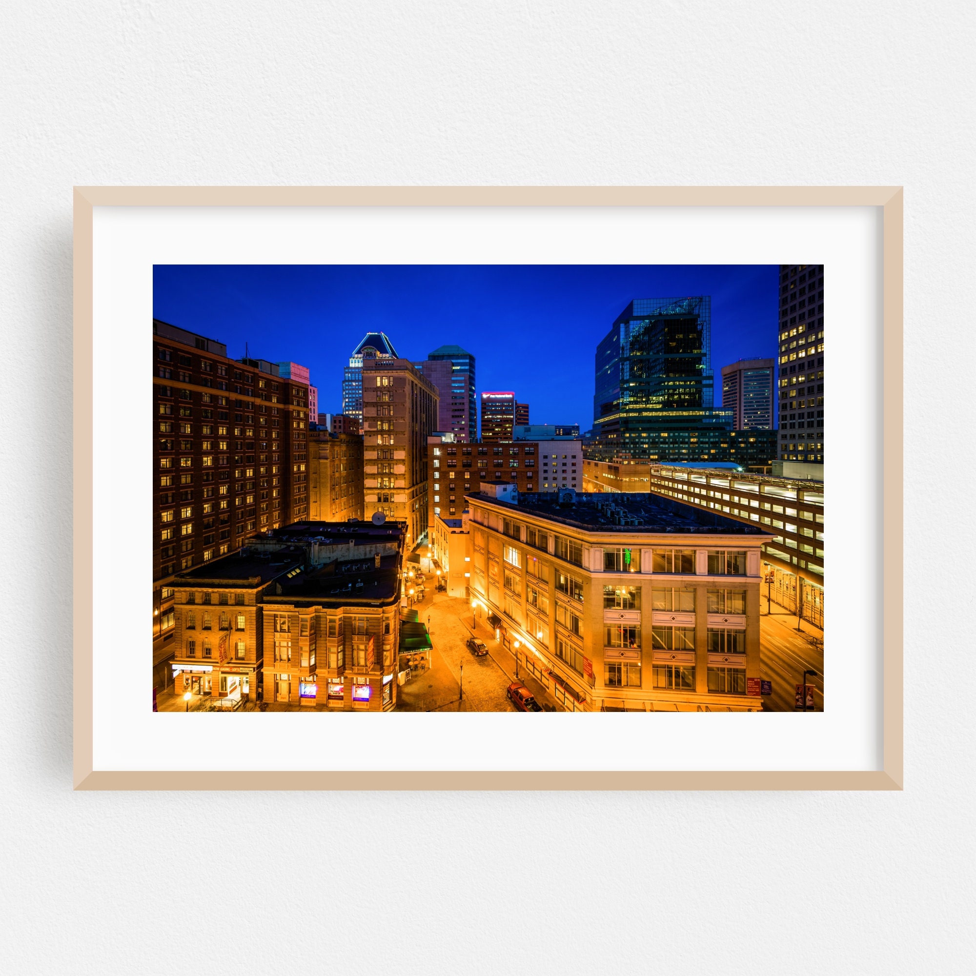 Maryland Poster Baltimore Print Maryland Wall Art Cityscape Print